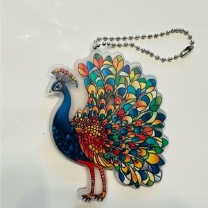 YNS Generic Multicolor Peacock Keychain